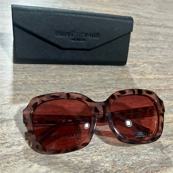 Prive Revaux Espanola Way HT8K2 Leopard Print Polarized Sunglasses with Case main image 13